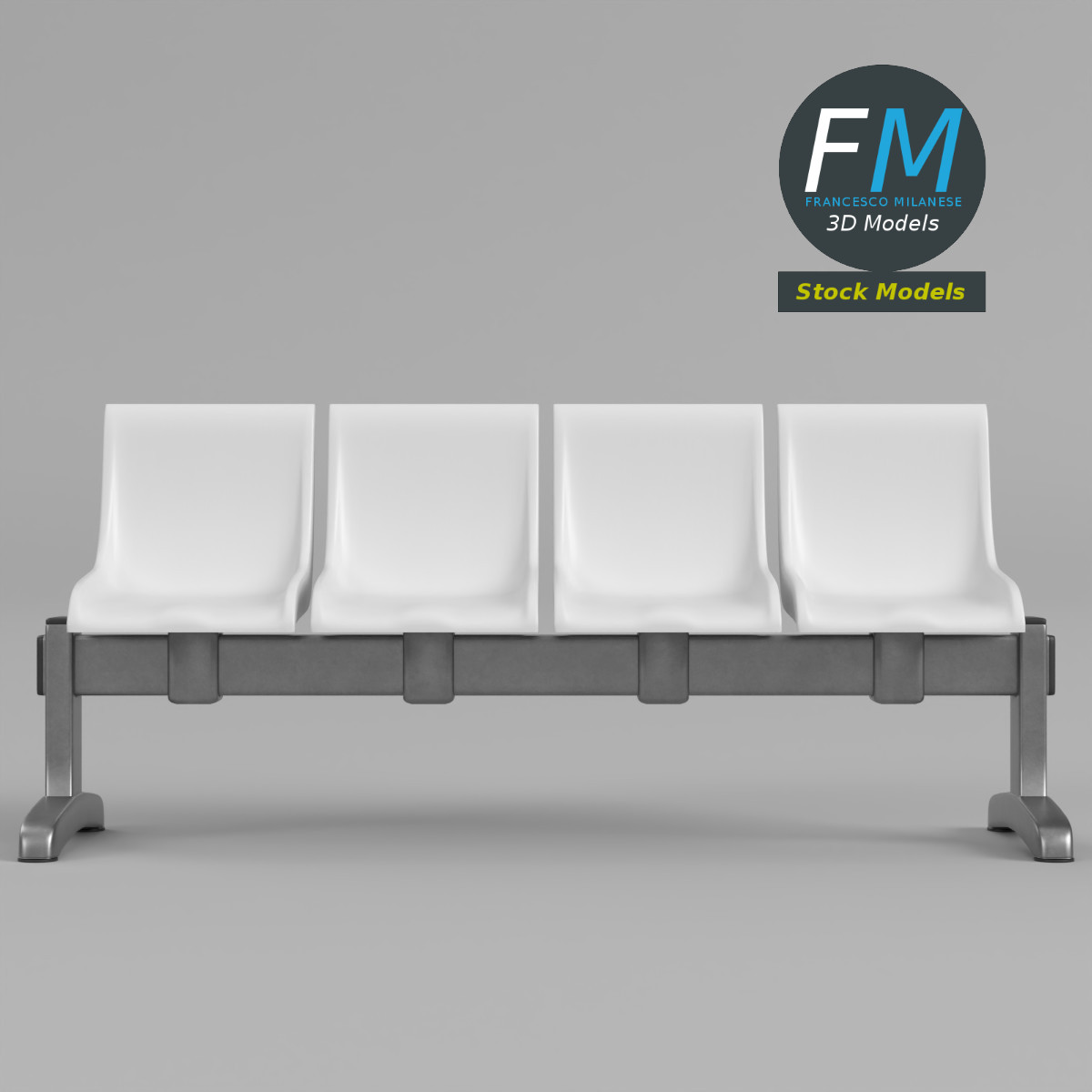 3D Model - Waiting Room Beam Seating 1 - 03