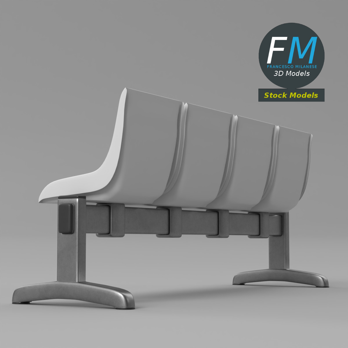 3D Model - Waiting Room Beam Seating 1 - 05