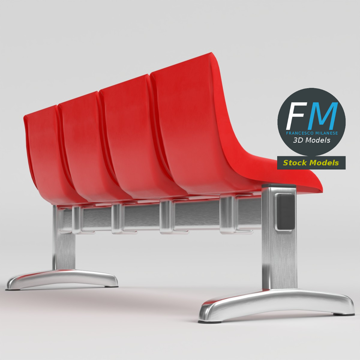 3D Model - Waiting room beam seating 2 - 04