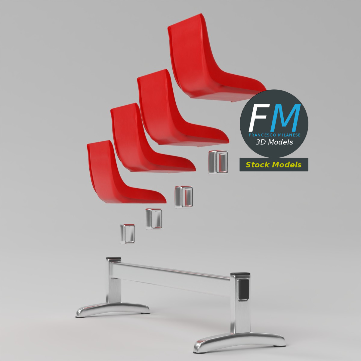 3D Model - Waiting room beam seating 2 - 05