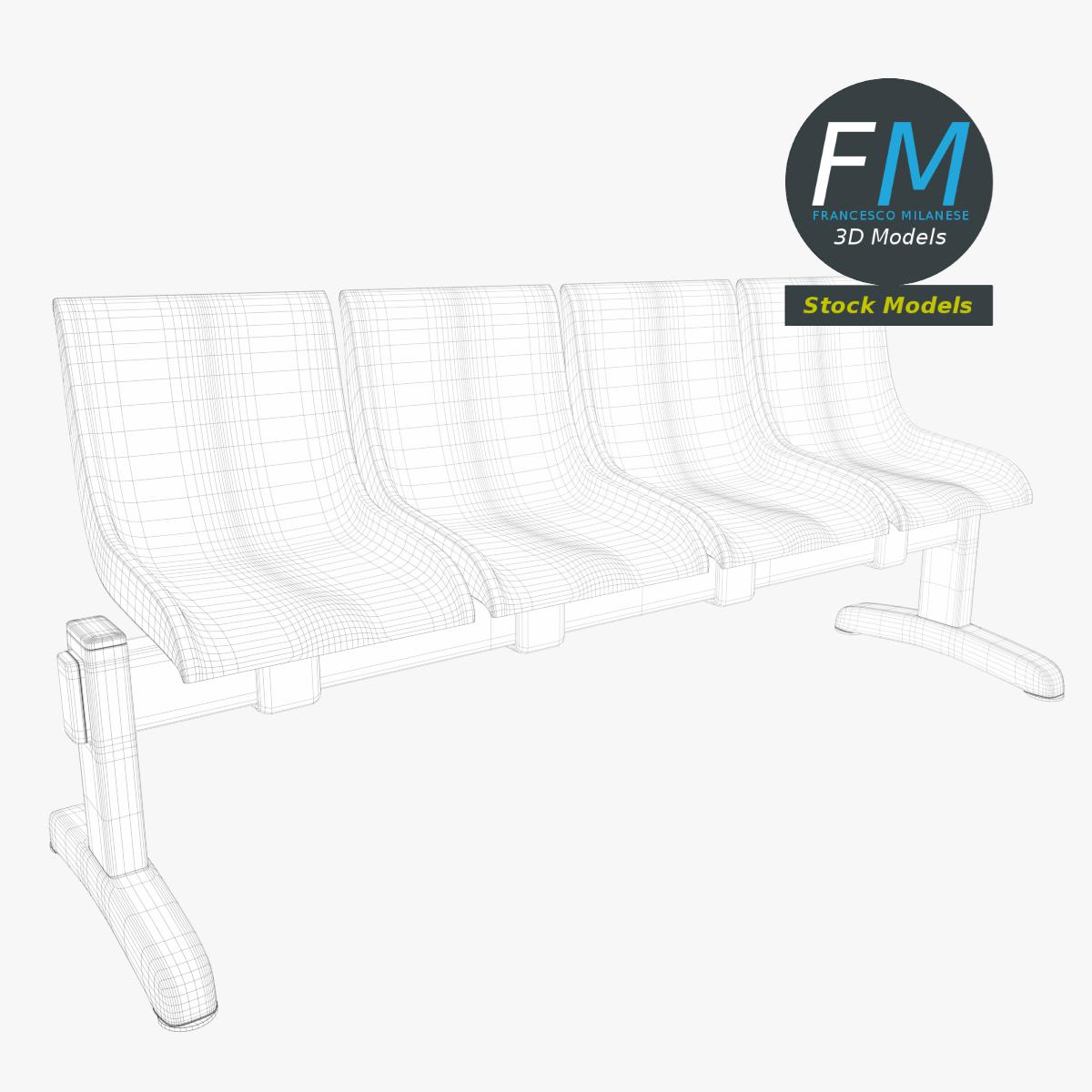 3D Model - Waiting room beam seating 2 - 07