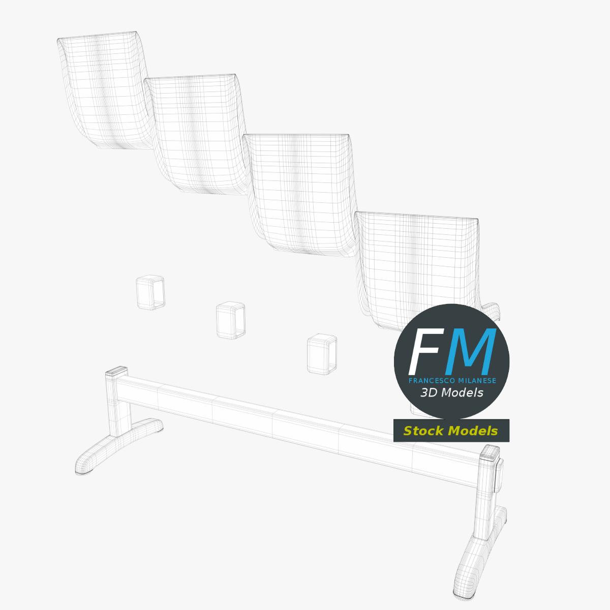 3D Model - Waiting room beam seating 2 - 08