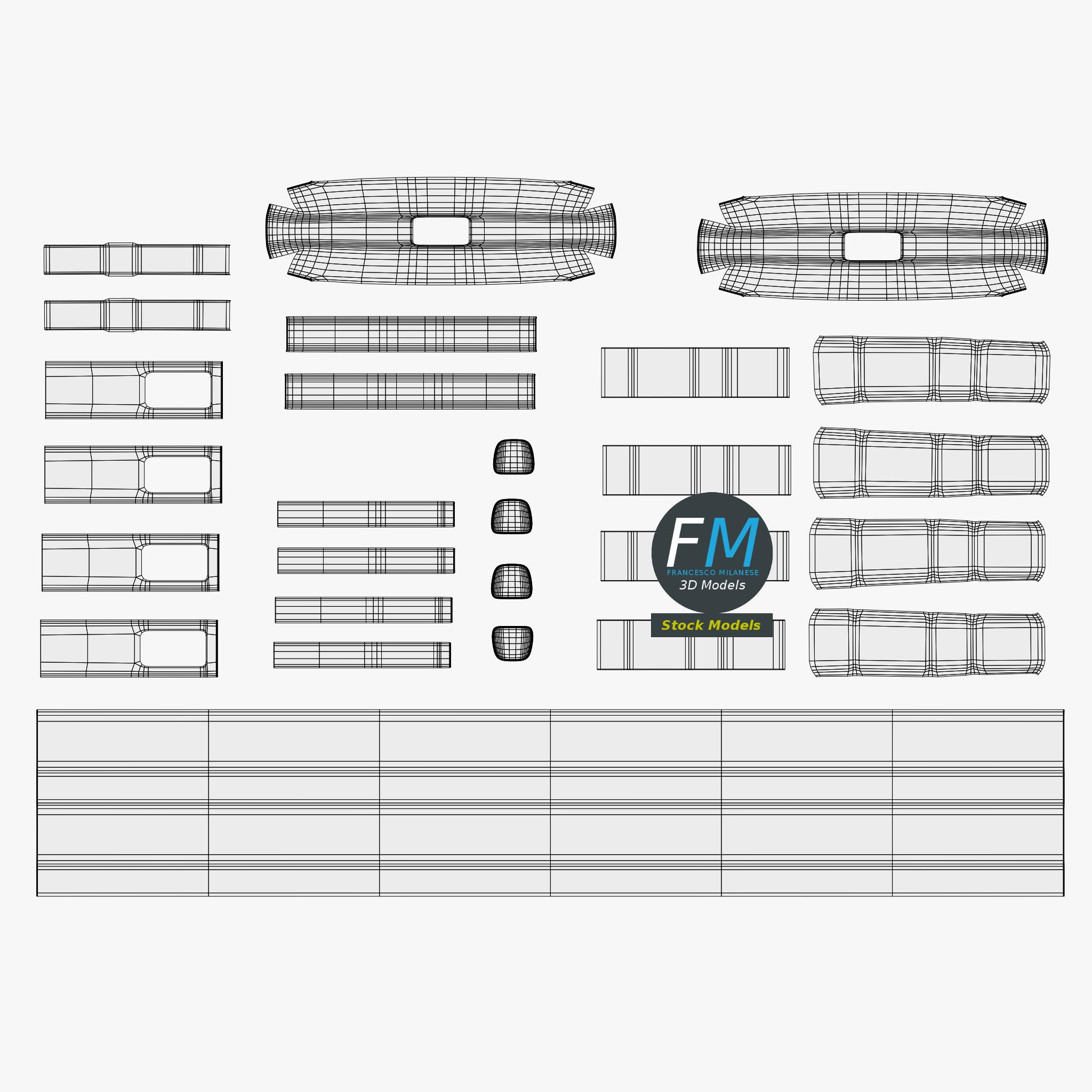 3D Model - Waiting room beam seating 2 - 12