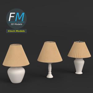 Set di 3 lampade abat-jours Modello 3D