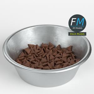 Dog bowl with food 2 PBR 3D Model