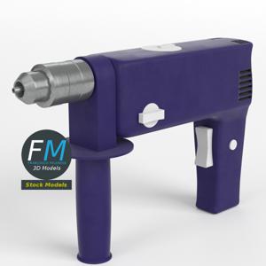 Drill pistol grip base mesh PBR 3D Model