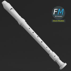 Recorder musical instrument PBR 3D Model