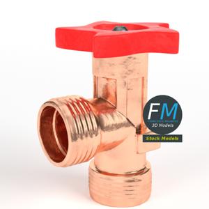 Gas valve PBR 3D Model