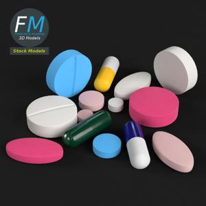 Фармацевтические таблетки таблетки 3D модель