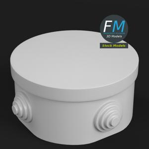 Round junction box PBR 3D Model