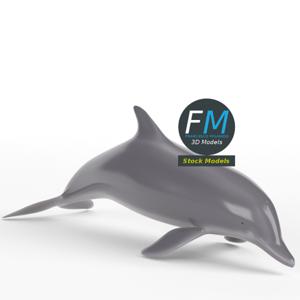 Stylized dolphin PBR 3D Model