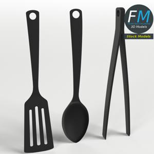 Three kitchen tools set PBR 3D Model