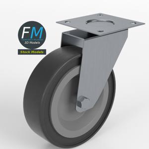 Trolley wheel 1 PBR 3D Model