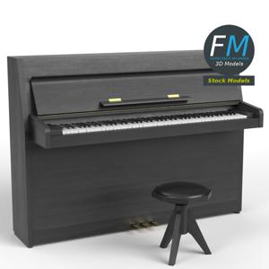 Vertical piano PBR 3D Model