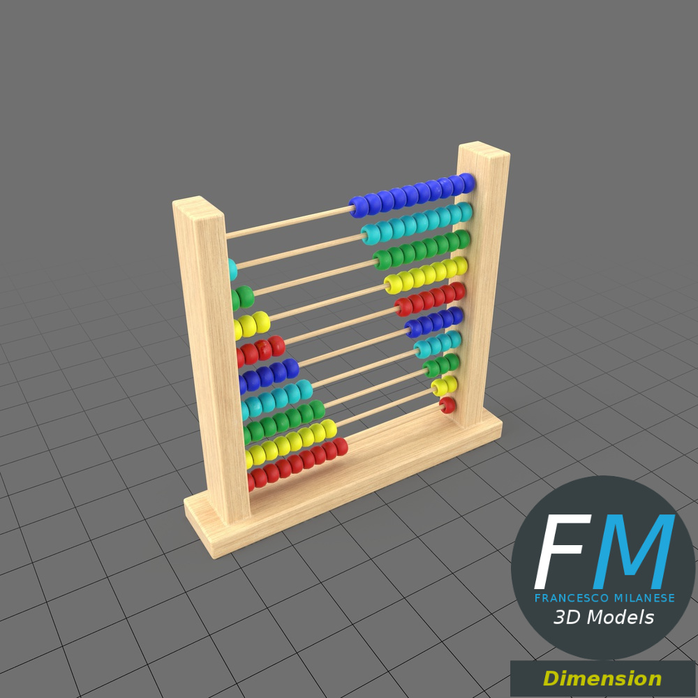 Abacus toy Adobe Dimension 3D Model