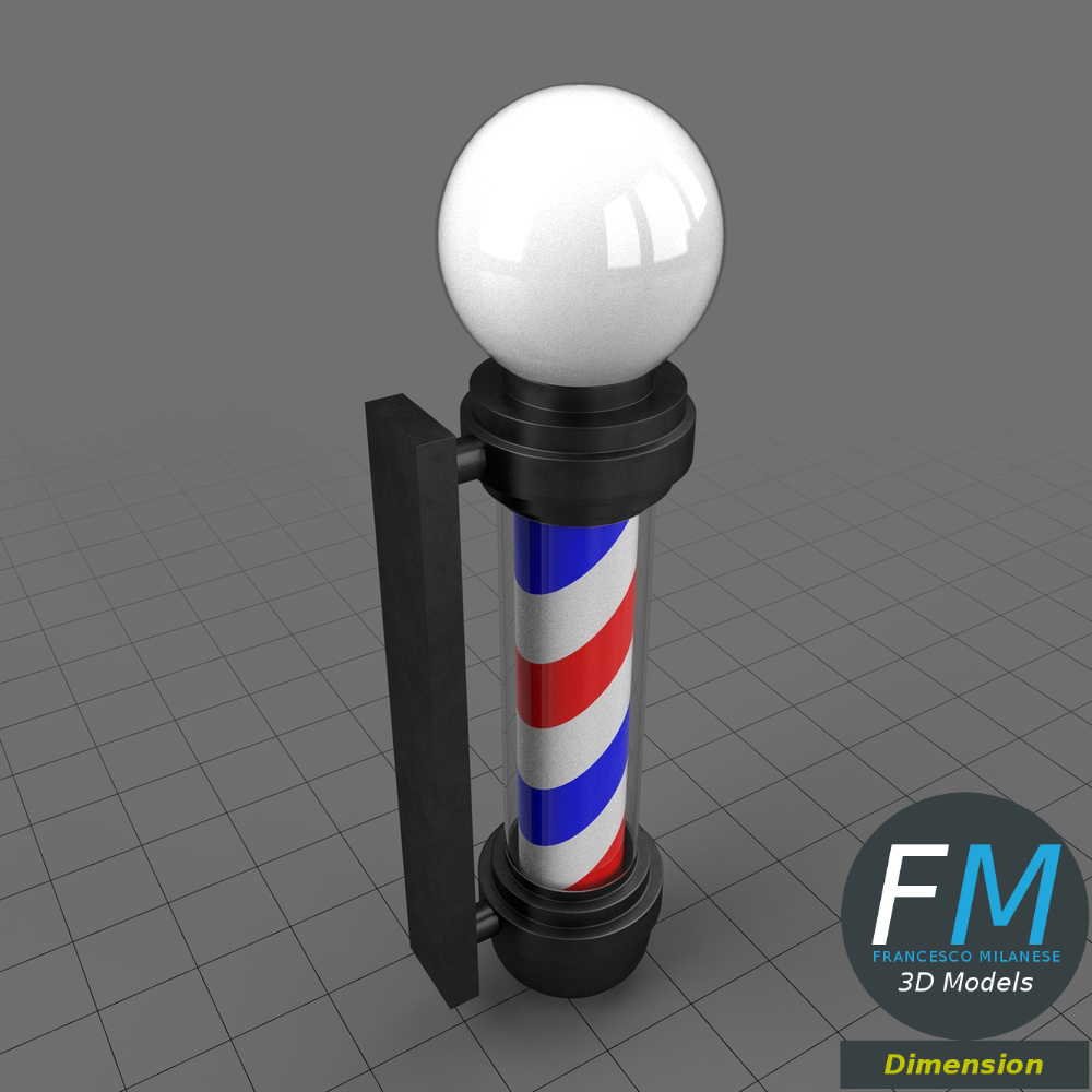 Barber pole Adobe Dimension 3D Model