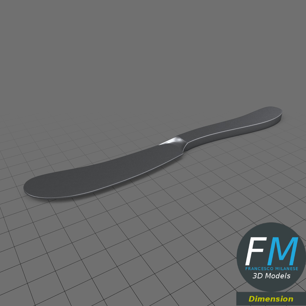 Butter knife Adobe Dimension 3D Model