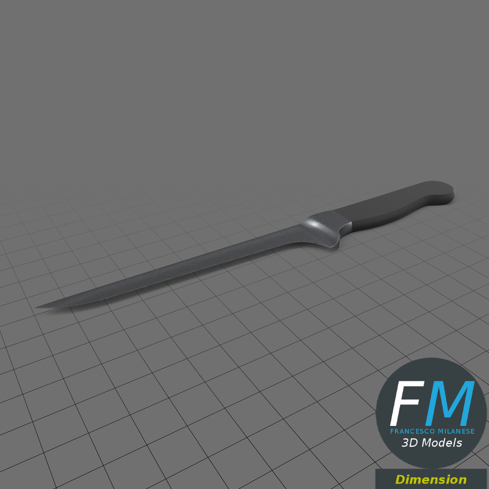 Fillet knife Adobe Dimension 3D Model