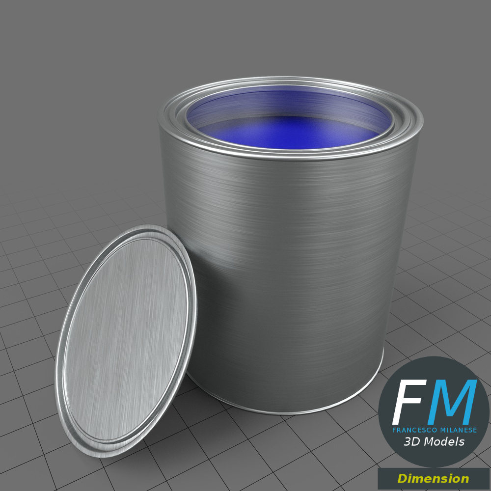Open paint tin can Adobe Dimension 3D Model