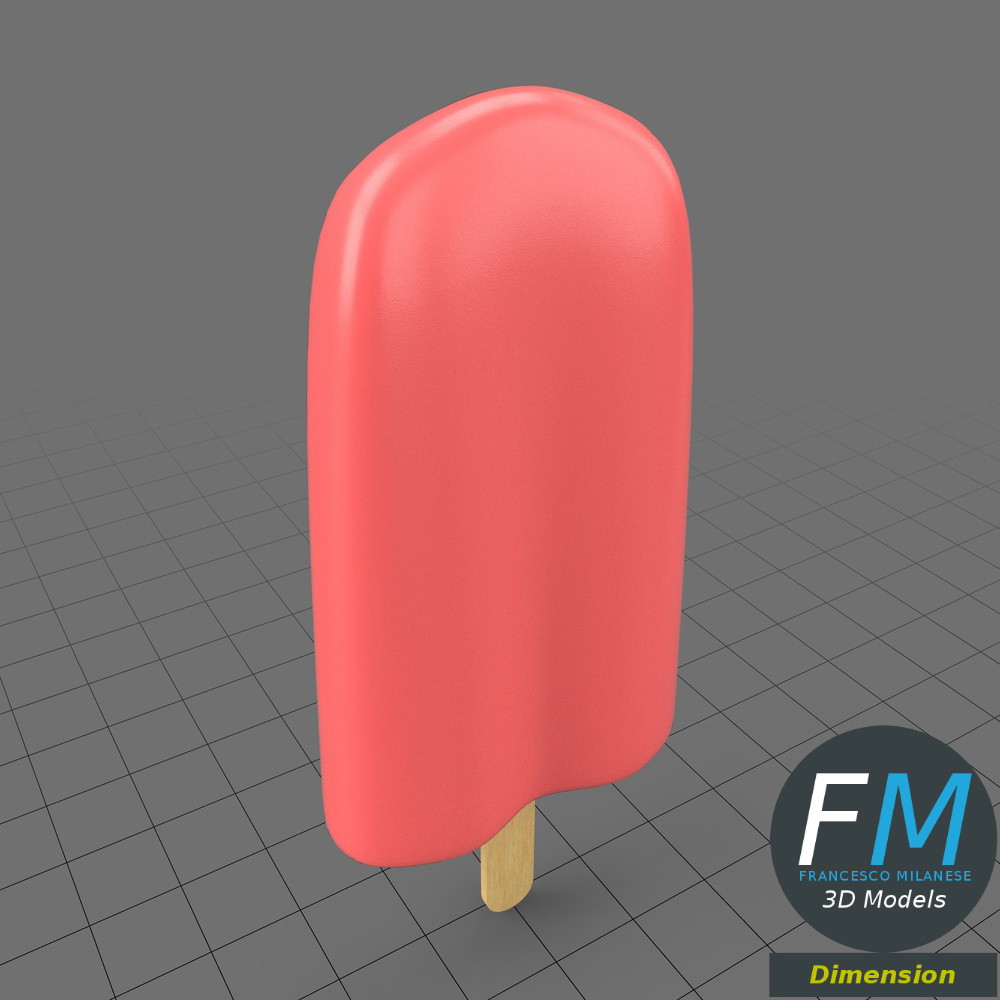 Stylized popsicle 2 Adobe Dimension 3D Model