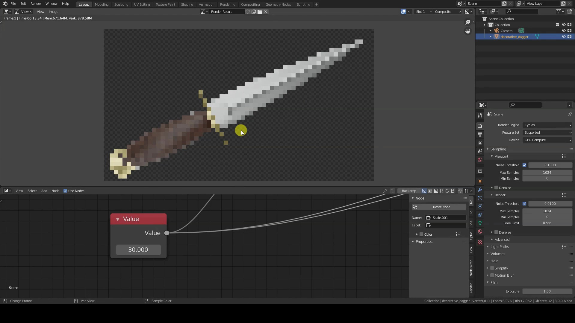 Blender tutorial - Pixel-art renderings with the Pixelate node 01