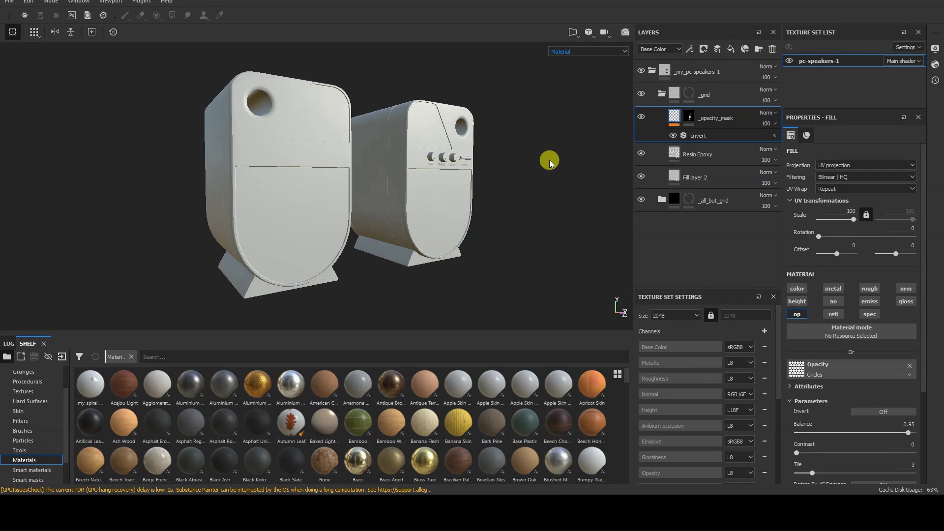 Transparent Materials preview in the 3D Viewport - Substance Painter tutorial - 1