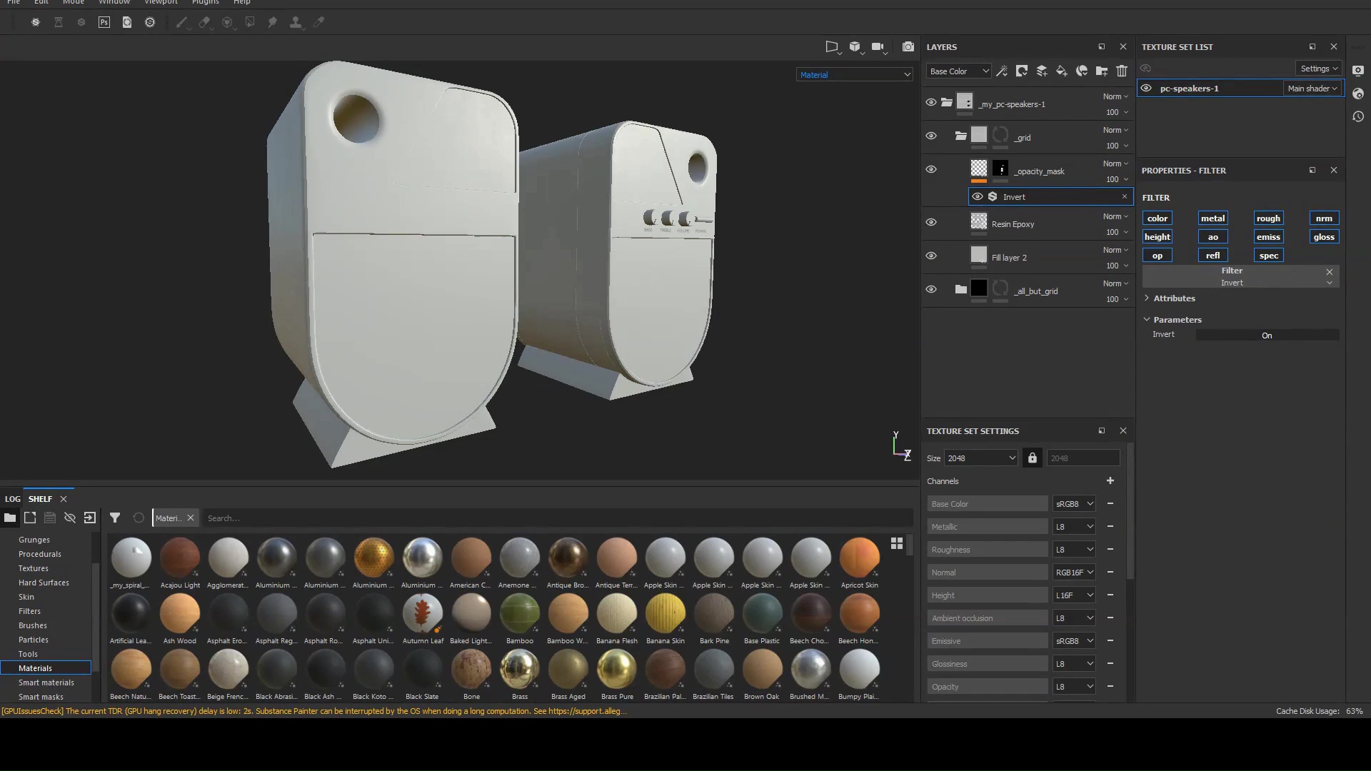 Transparent Materials preview in the 3D Viewport - Substance Painter tutorial - 4