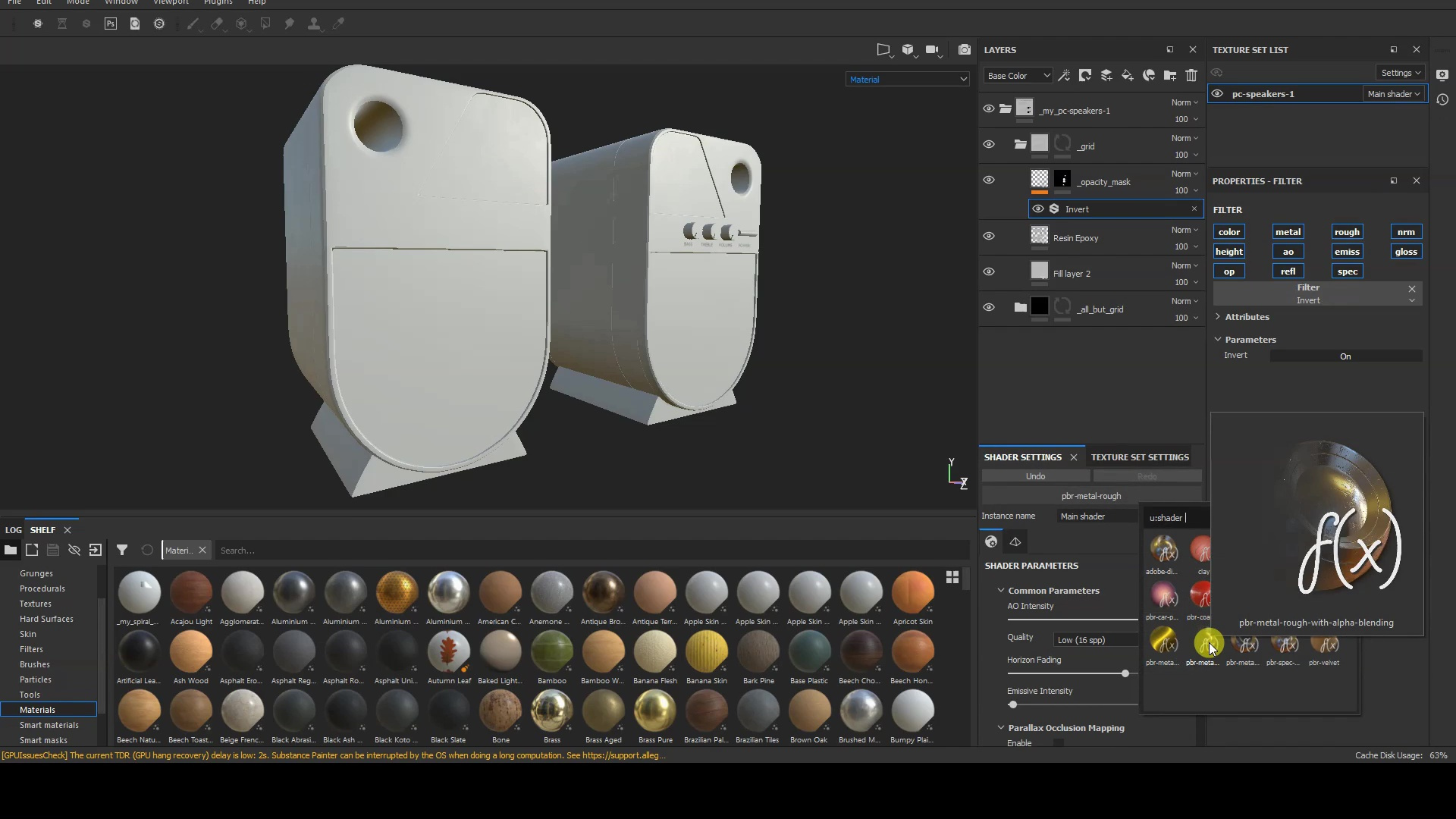 Transparent Materials preview in the 3D Viewport - Substance Painter tutorial - 5