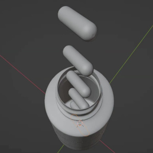 BLENDER - Rigid Body simulation: filling a container with (falling) objects