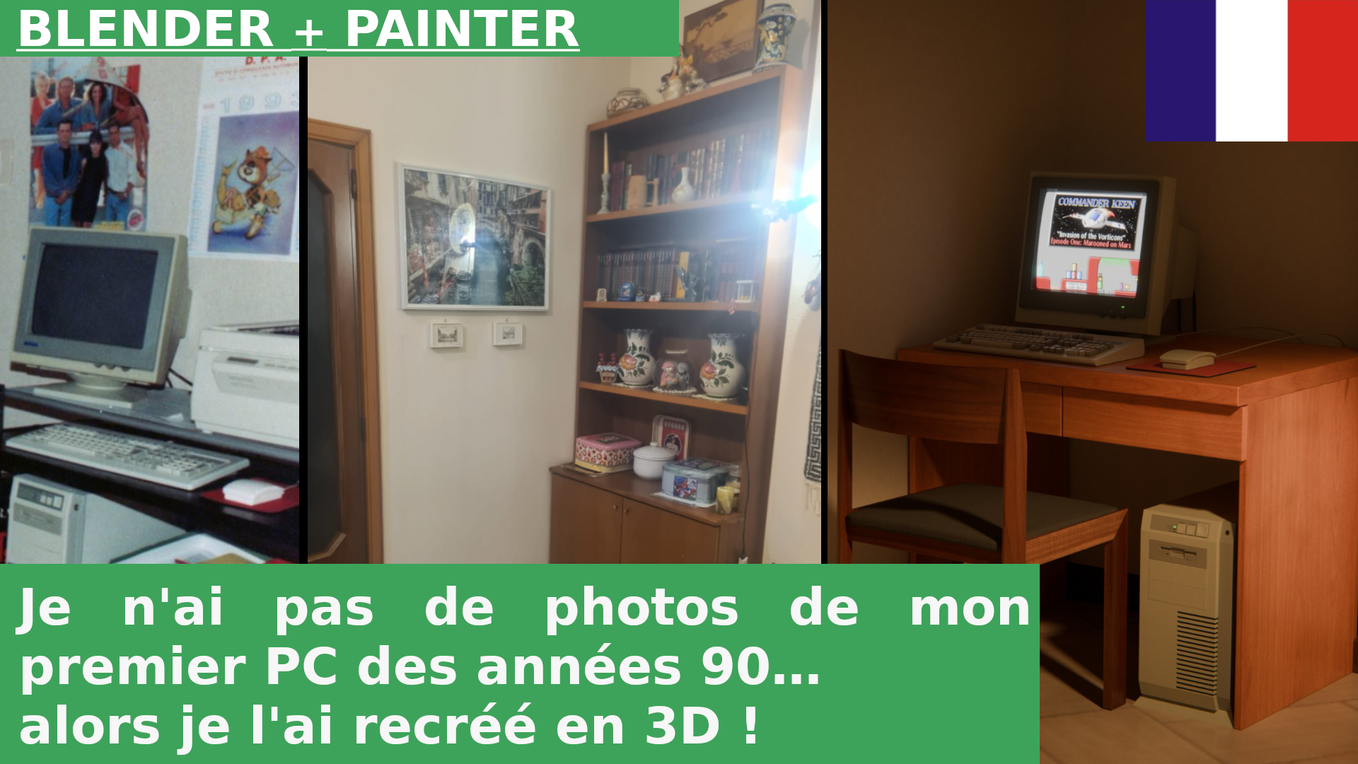 Comment j’ai recréé mon premier « PC Corner » des années 1990 avec Blender et Substance Painter