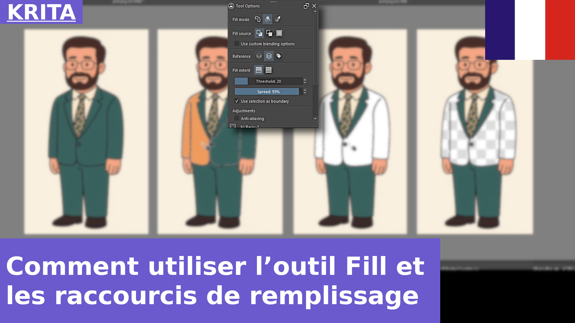 Krita Basics : comment utiliser l’outil Fill et les raccourcis de remplissage