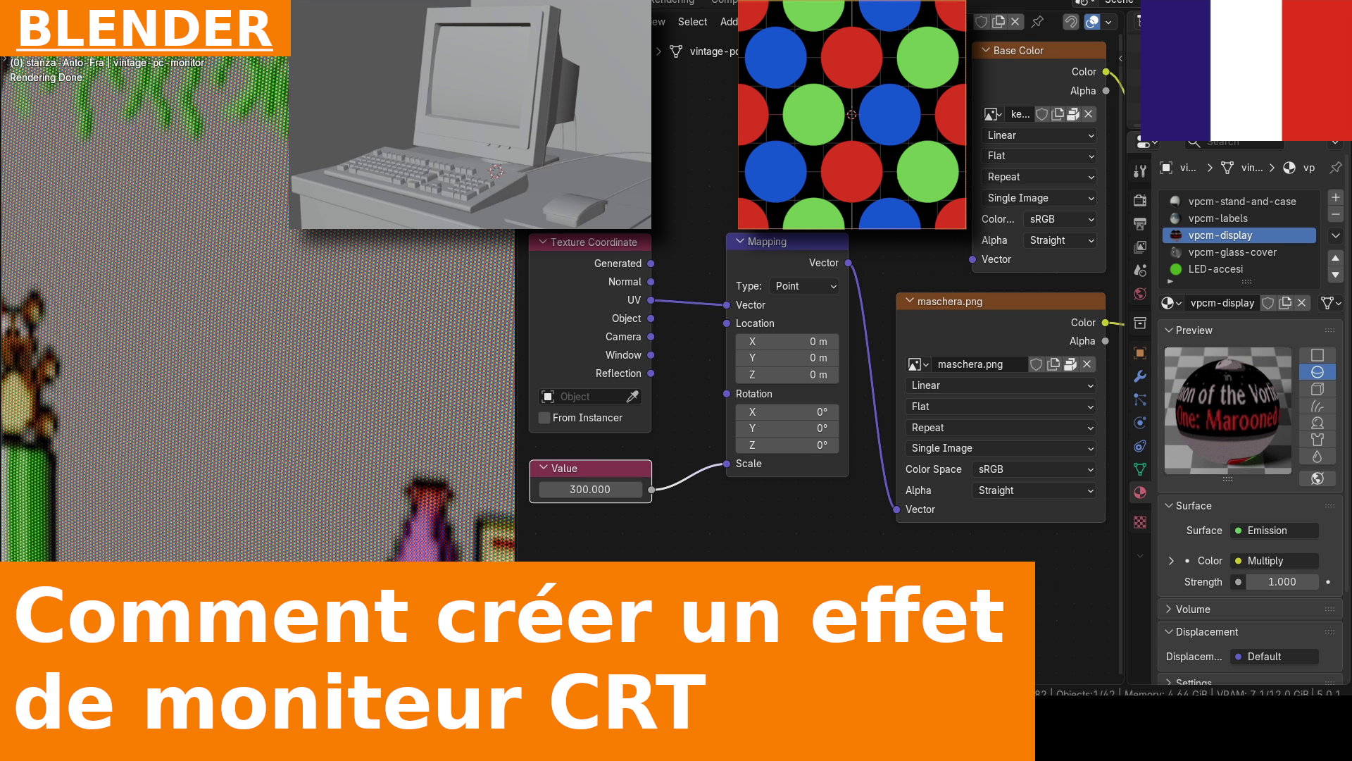 Comment créer un effet de moniteur CRT dans Blender | Tutoriel