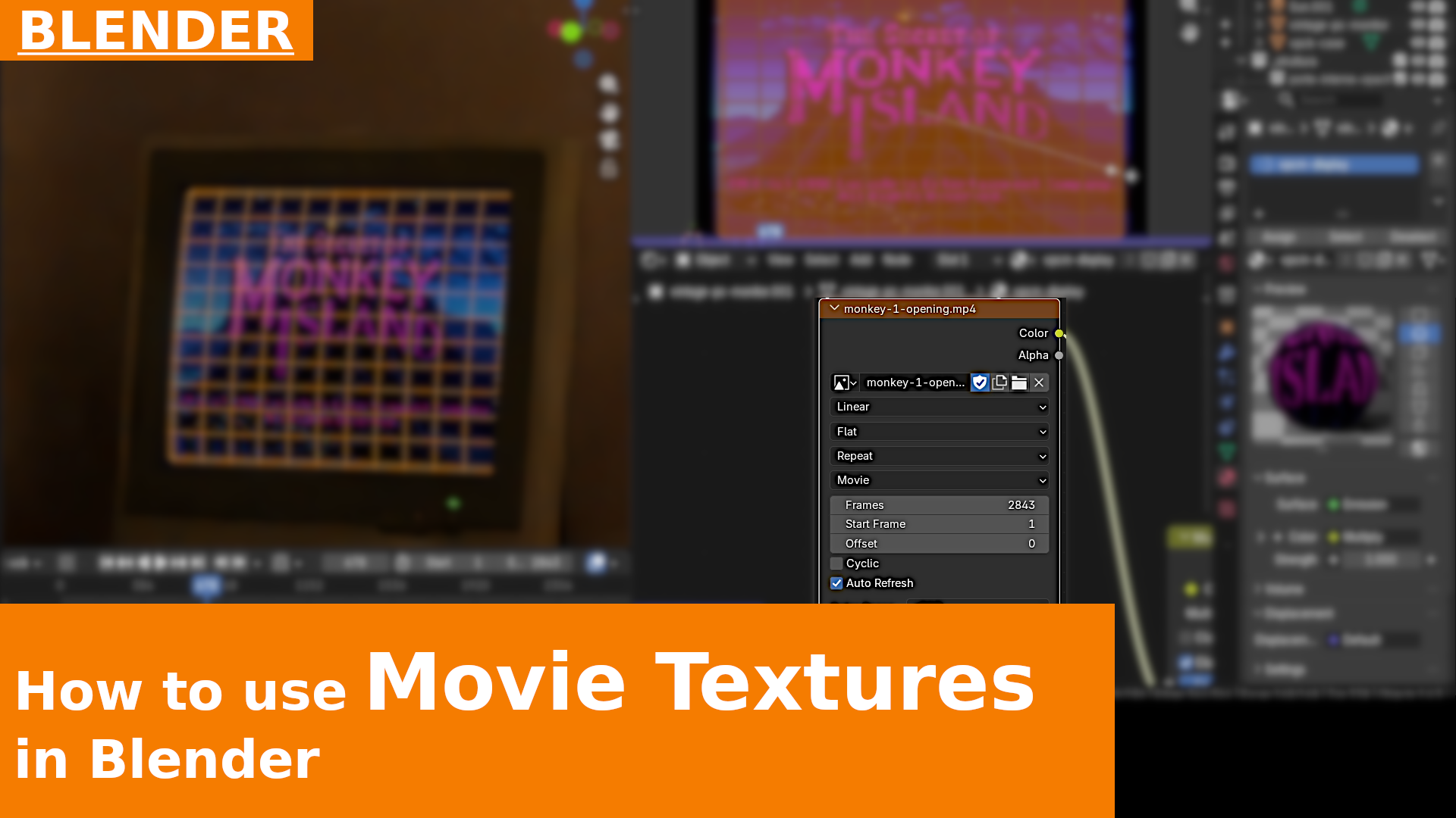 How to Use Movie Textures in Blender | Tutorial