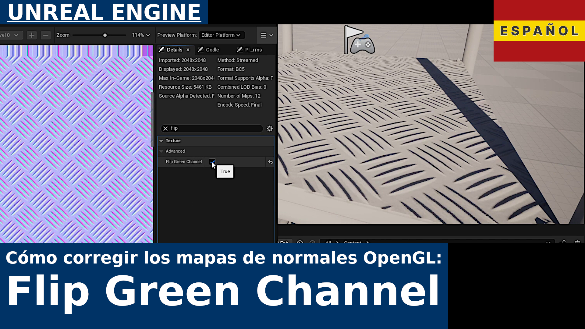 Cómo corregir los Normal Maps de OpenGL en Unreal Engine 5 | Tutorial para invertir el Green Channel