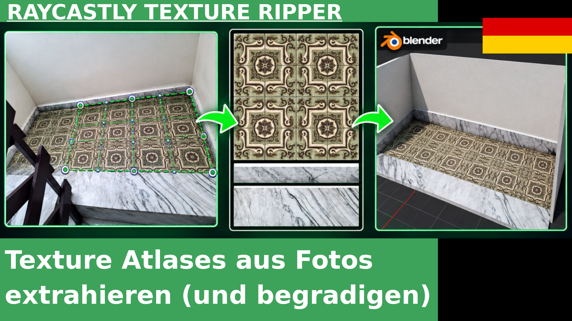 Texturatlanten aus Fotos extrahieren (und entzerren) mit Raycastly Texture Ripper