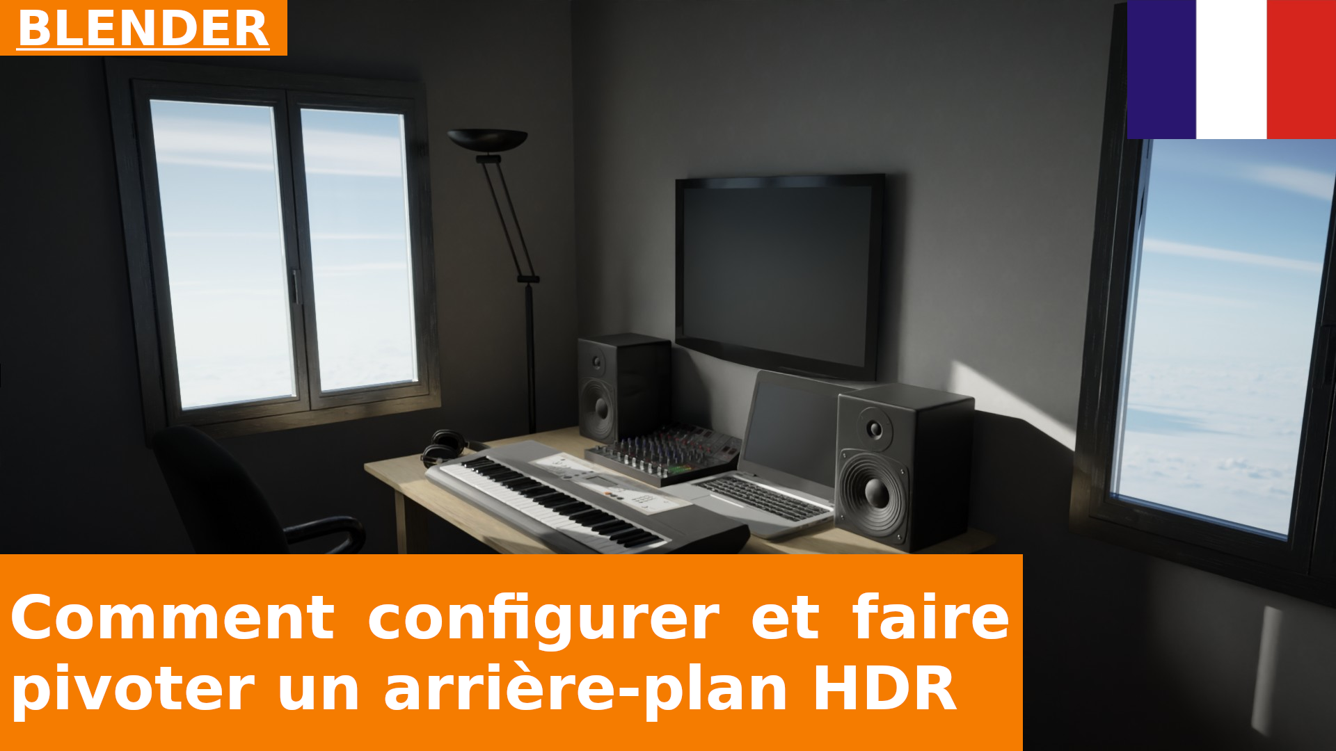 BLENDER - Bases - Comment définir et faire pivoter une image HDR comme arrière-plan du Monde