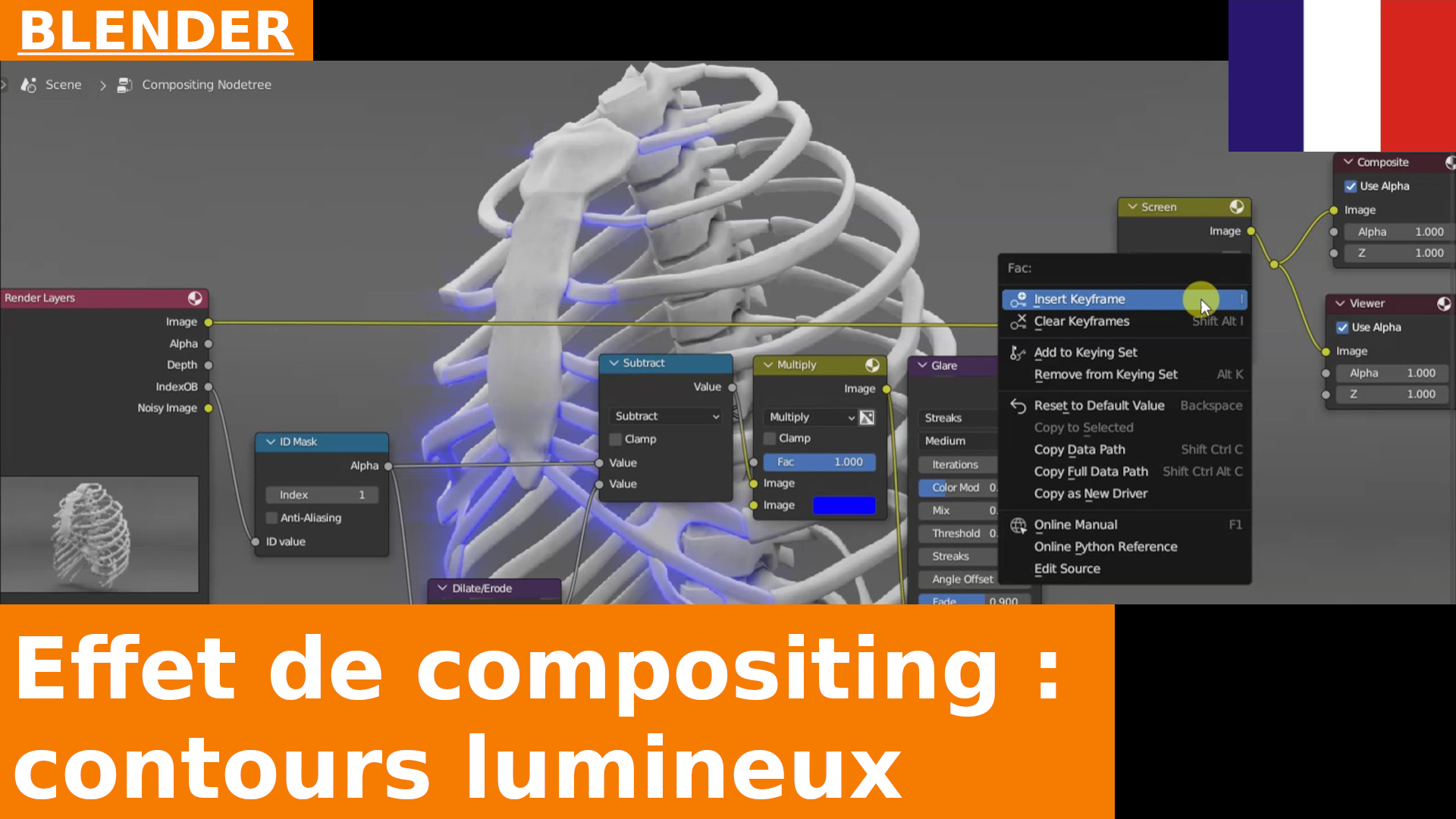 BLENDER - Bords lumineux (tutoriel de compositing avec nodes)
