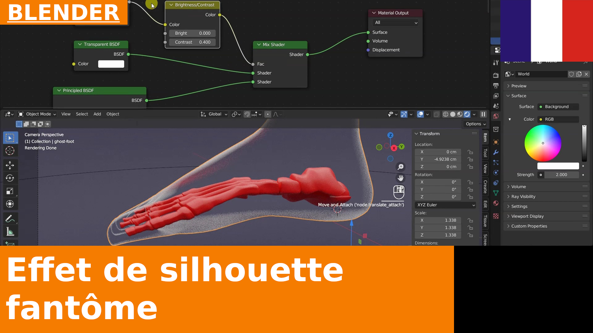 BLENDER - Comment créer un effet de silhouette fantôme dans Blender