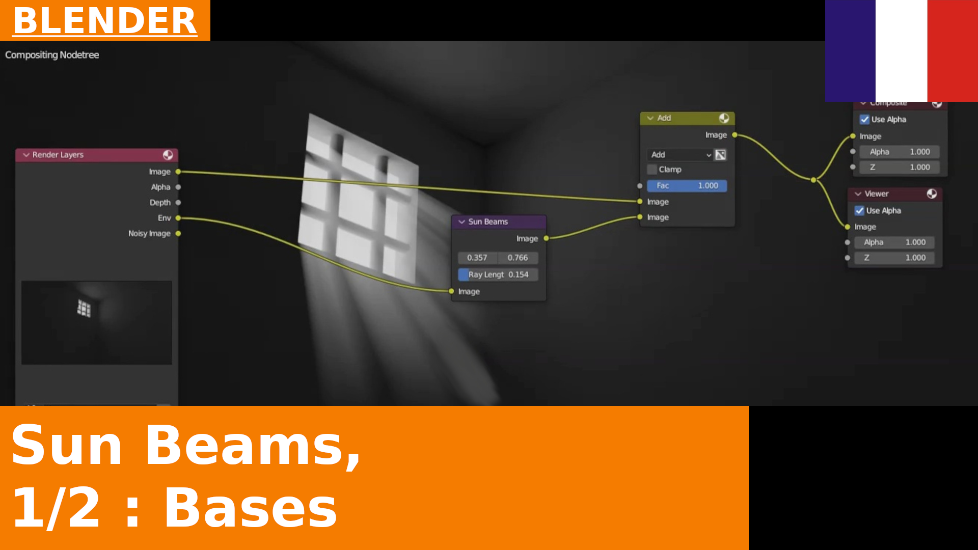 Tutoriel de compositing Blender - Rayons du soleil, partie 1 : les bases