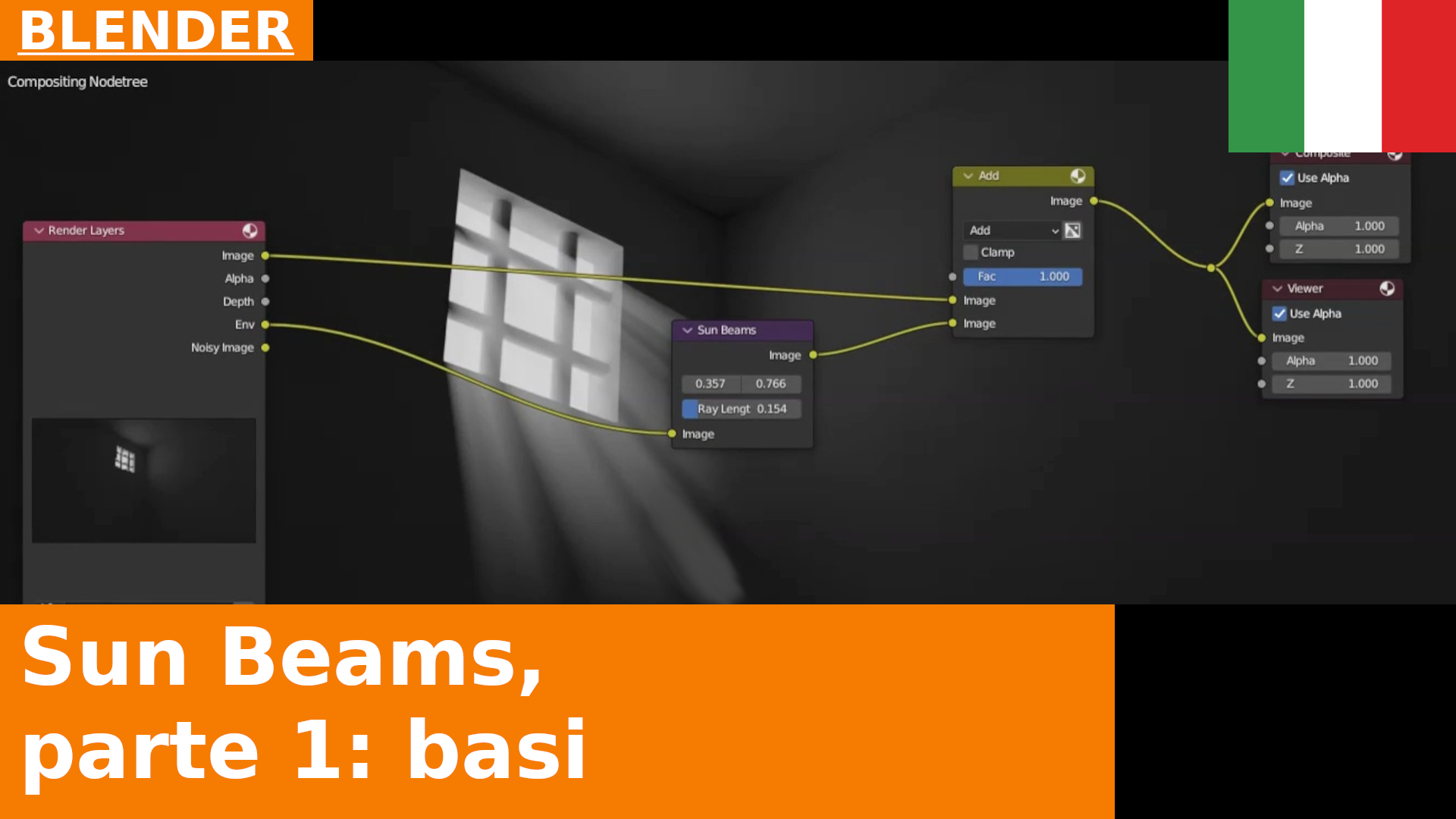 Blender Compositing tutorial - Sun Beams, part 1: basics