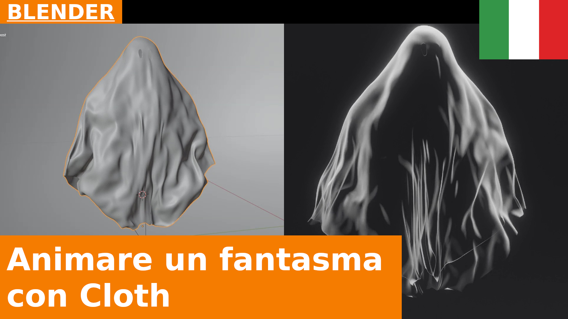 Blender - Animazione Cloth Simulation con Force Field e Weight Painting
