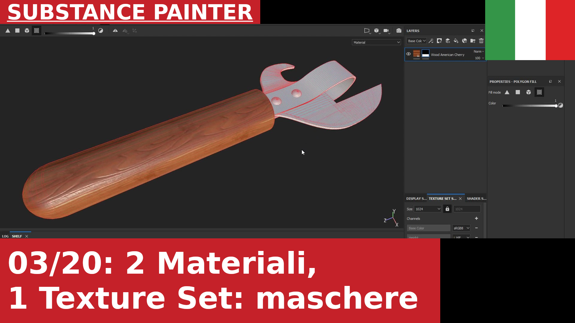 Substance Painter: due materiali in un Texture Set con le maschere