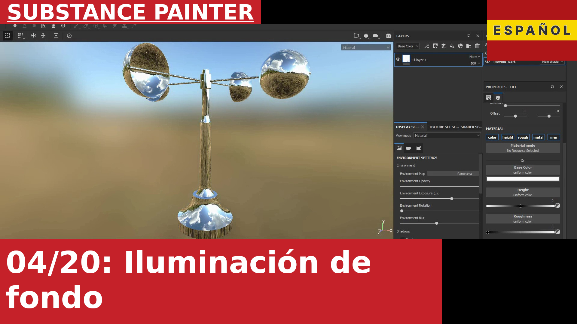 Substance Painter: Cambiar la imagen y la dirección de la iluminación de fondo