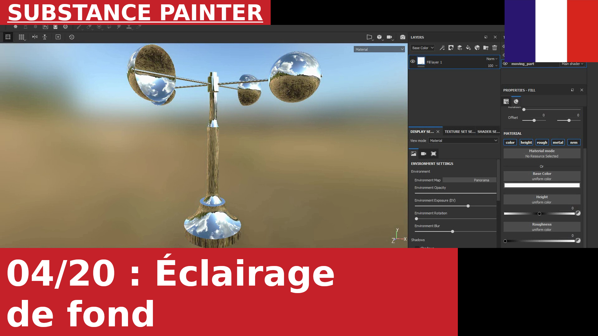 Substance Painter : modifier l’image et la direction de l’éclairage d’arrière-plan