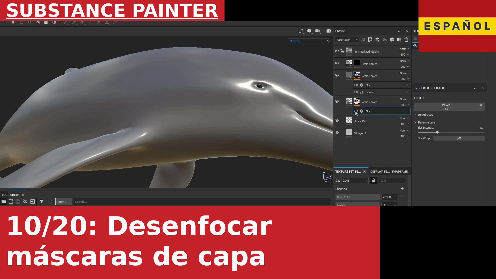 Substance Painter: Desenfocar máscaras de capa con el filtro Blur