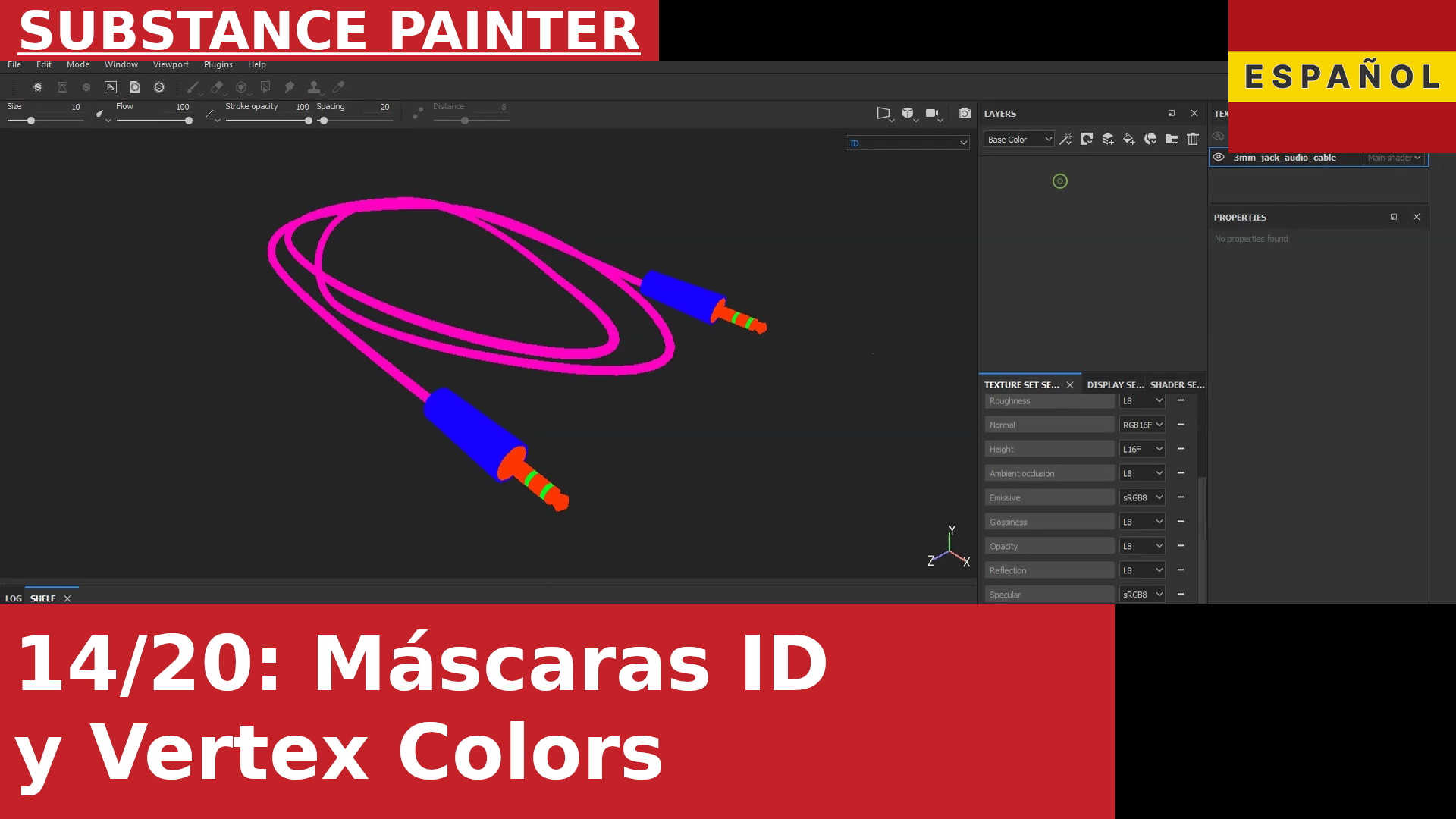 Substance Painter: Máscaras con Selección por Color y Máscara de ID a partir de Colores de Vértice