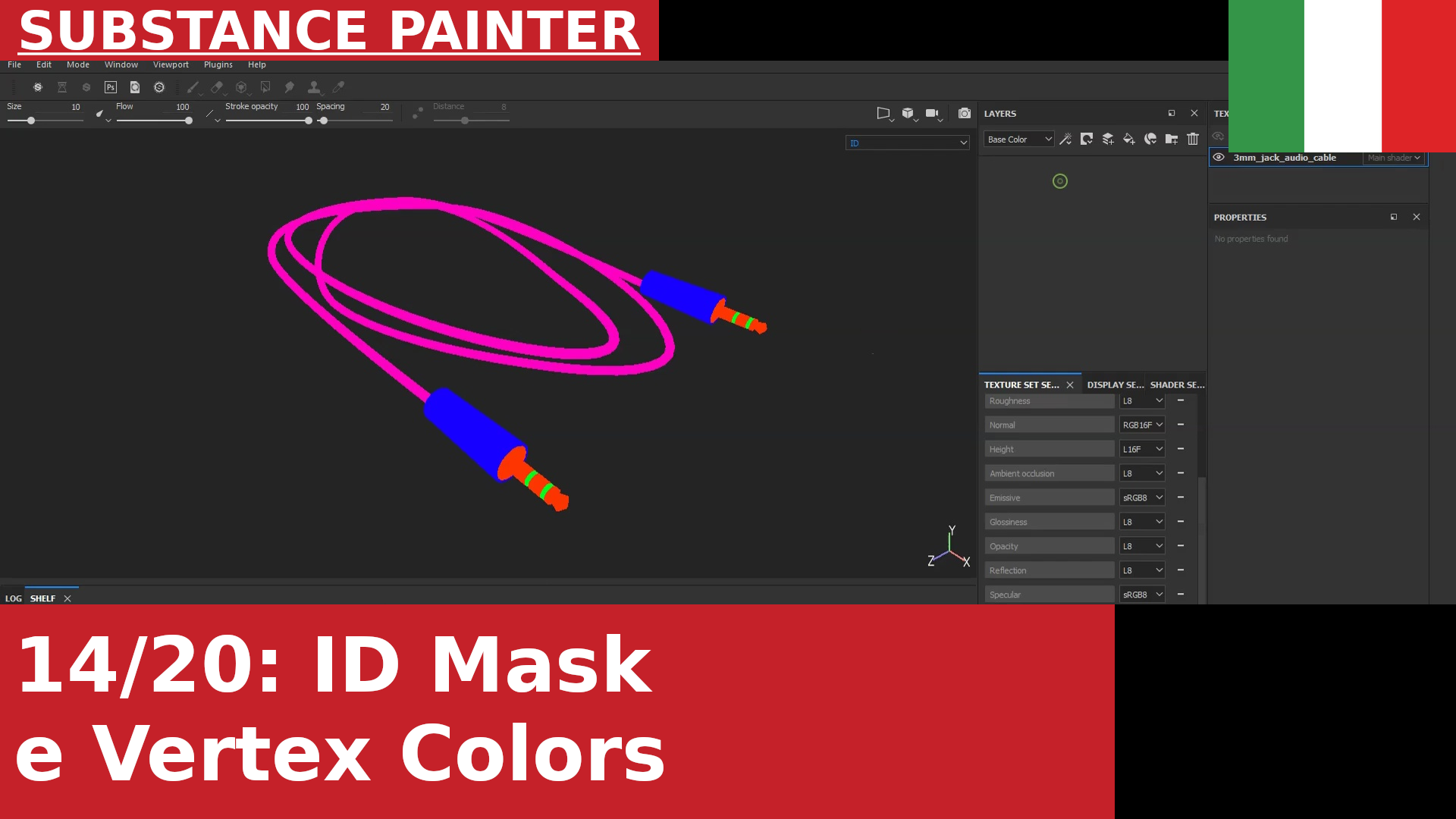 Substance Painter: maschere con Color Selection e ID Mask dai Vertex Colors