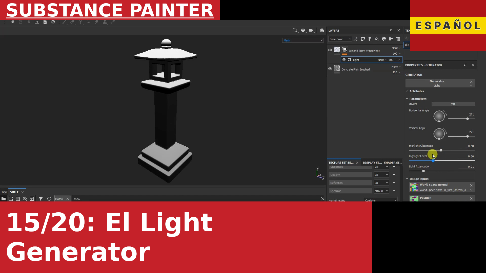 Substance Painter: Uso del Generador de Luz para crear máscaras direccionales