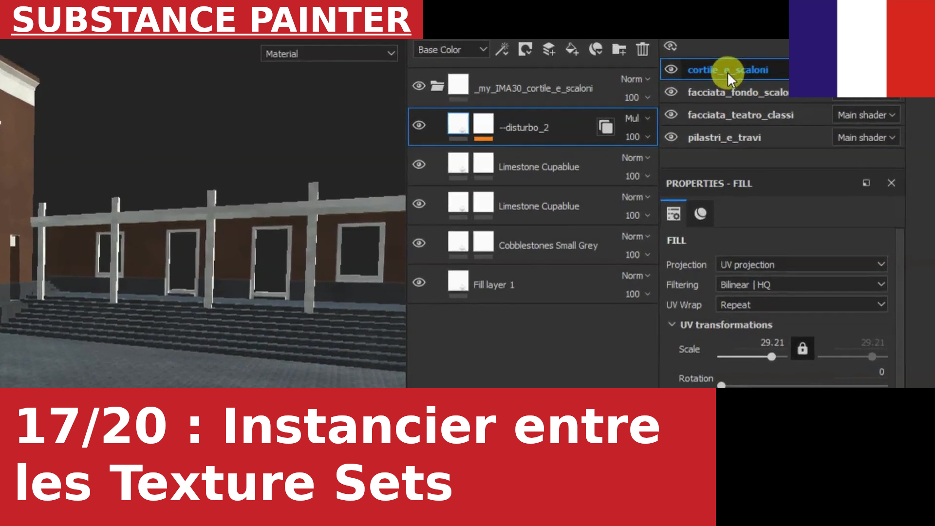 Substance Painter - Utiliser un calque sur plusieurs matériaux avec « Instantiate across Texture Sets »