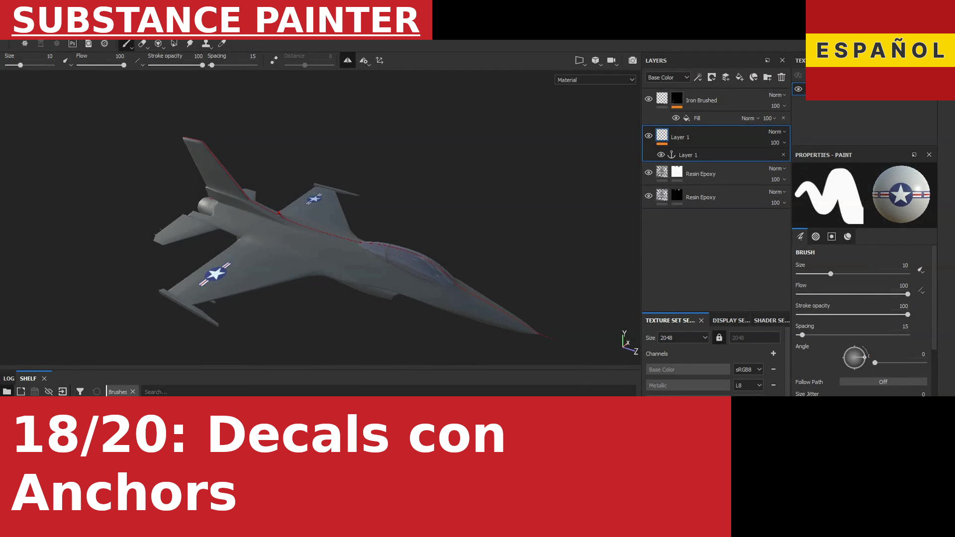 Substance Painter: Cómo aplicar logotipos y detalles decorativos utilizando Brushes, Materials y Anchors